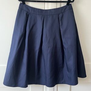 Yige Cotton Blend Midi Circle Skirt Navy Blue Sz 14